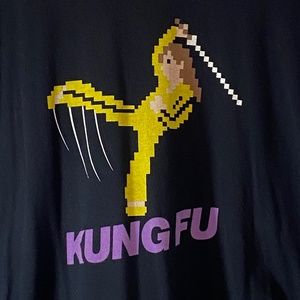 Headline Shirts Men's Black Short Sleeve Kung Fu Graphic T-Shirt